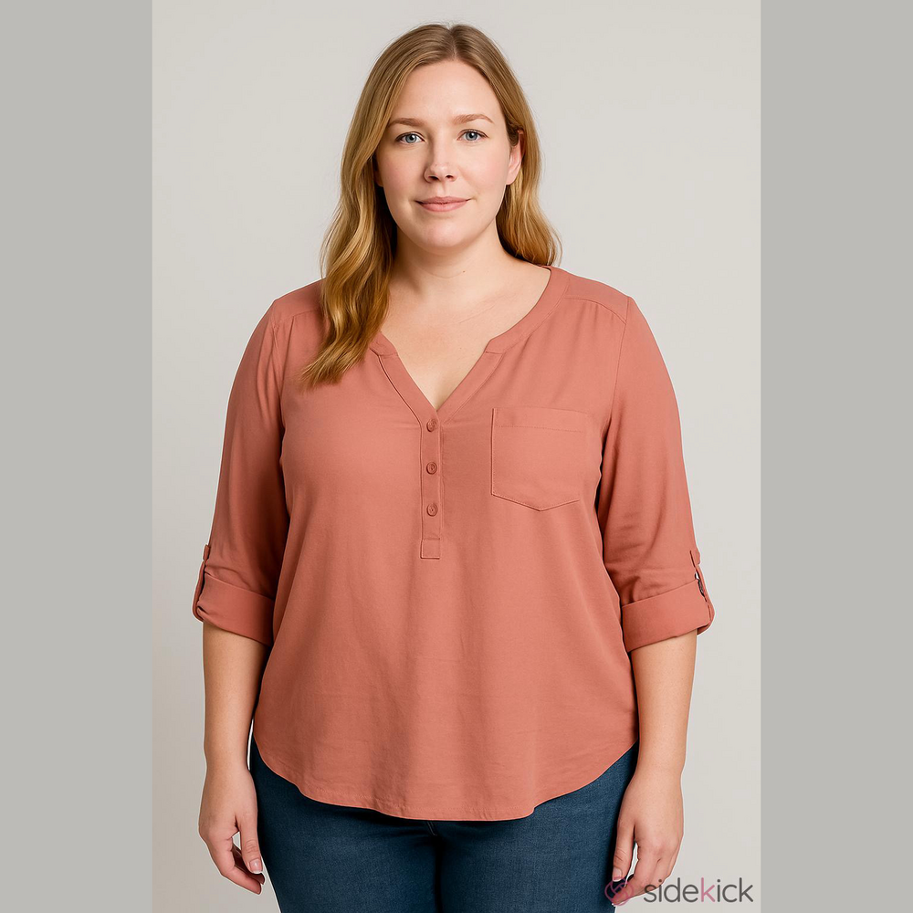 Torrid Blush Button-Up Blouse